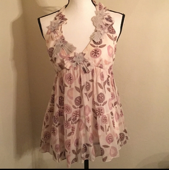 Rebecca Taylor Cotton Silk Blend Blouse - Picture 1 of 7